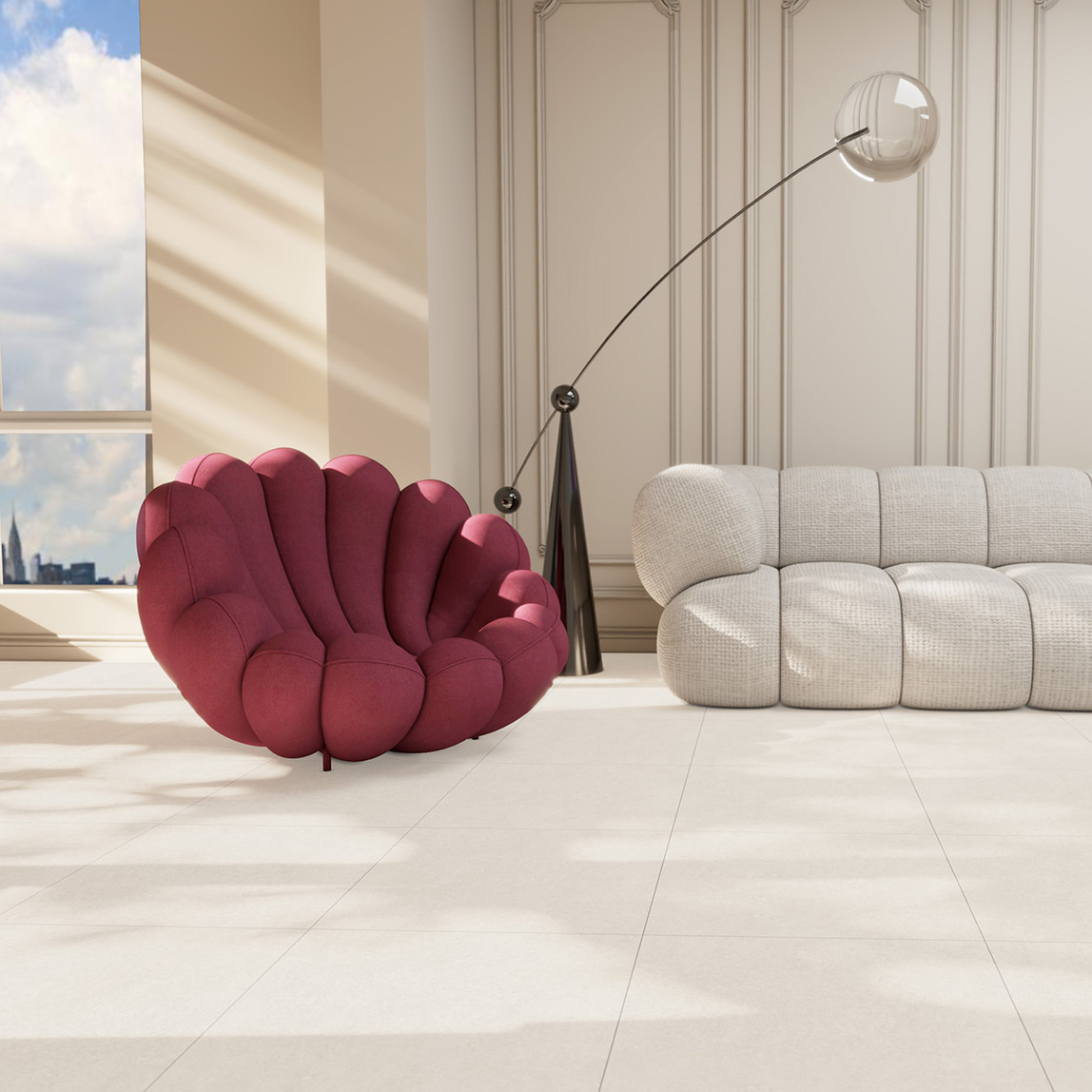    Duratiles Galeria Bone Mat Yer Seramiği 45x45Cm 1,22 m2     