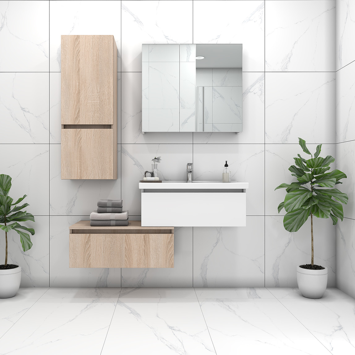    Duratiles Neo Calacatta Silver Tam Parlak 60x120Cm 2,16 m2  