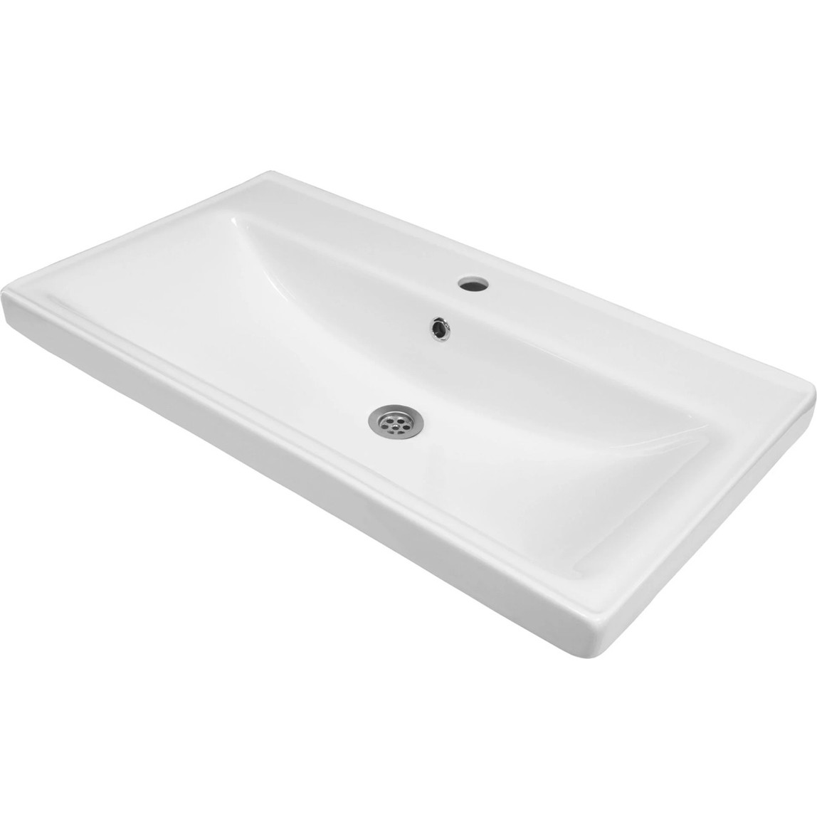    Dallas Aynalı 80 cm Takım Banyo Dolabı Somono Meşe-Antrasit 