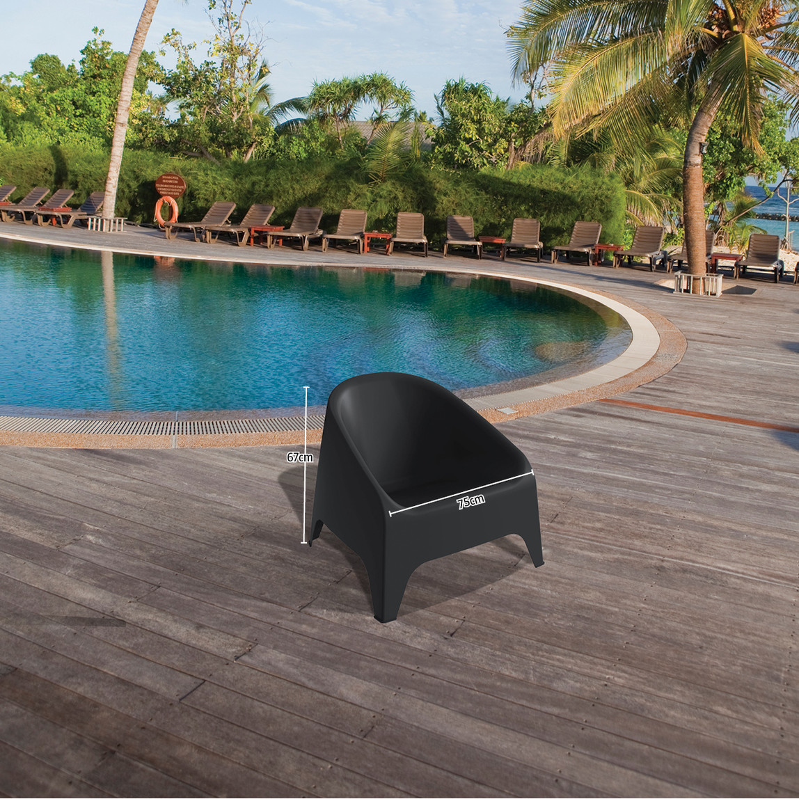    Matera Bahçe Koltuk Antrasit 