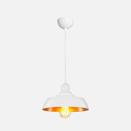 Karya Tekli Sarkıt Beyaz-Gold E27