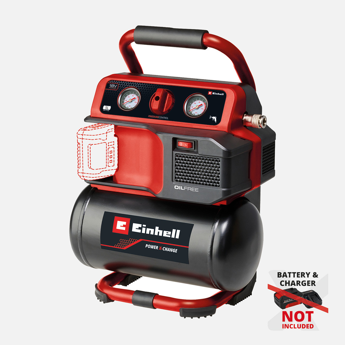    Einhell Te-Ac 18/75 Li Akülü Kompresör Solo (Akü ve Şarj Cihazı Dahil Değildir.) 