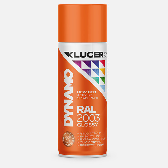 Kluger Dynamo Akrilik Düz Sprey Boya Turuncu RAL 2003 400 ML
