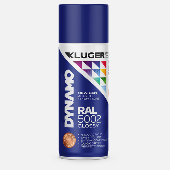 Kluger Dynamo Akrilik Düz Sprey Boya Lacivert RAL 5002 400 ML