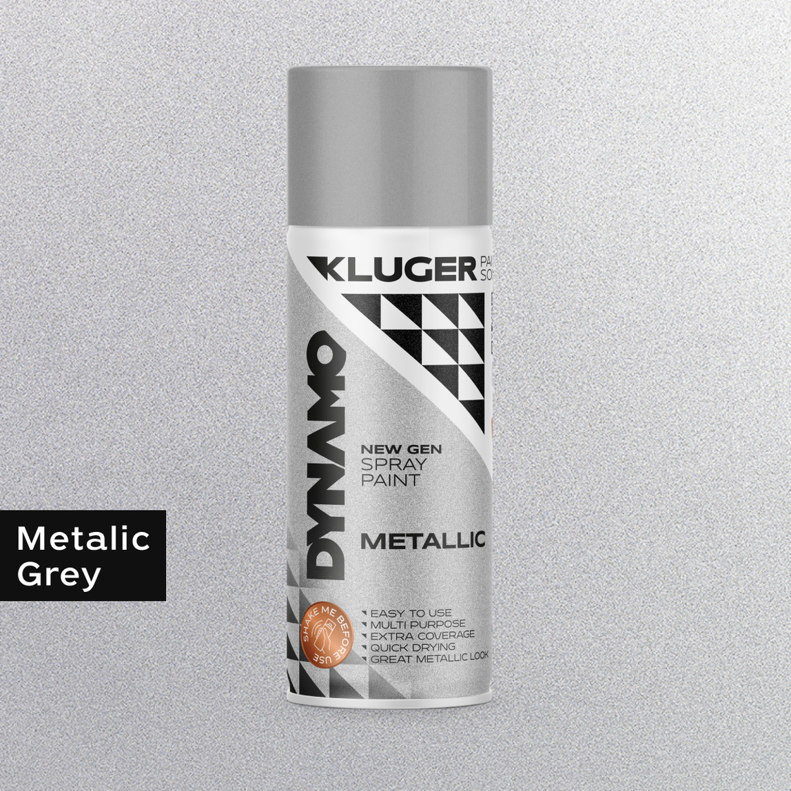    Kluger Dynamo Sprey Boya Metalik Gri 410 400 ML 
