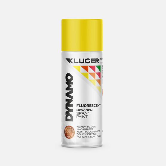 Kluger Dynamo Sprey Boya Floresan Sarı 455 400 ML

