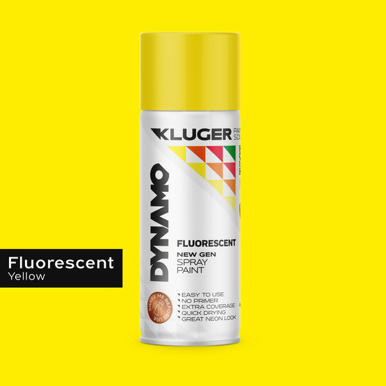 Kluger Dynamo Sprey Boya Floresan Sarı 455 400 ML

