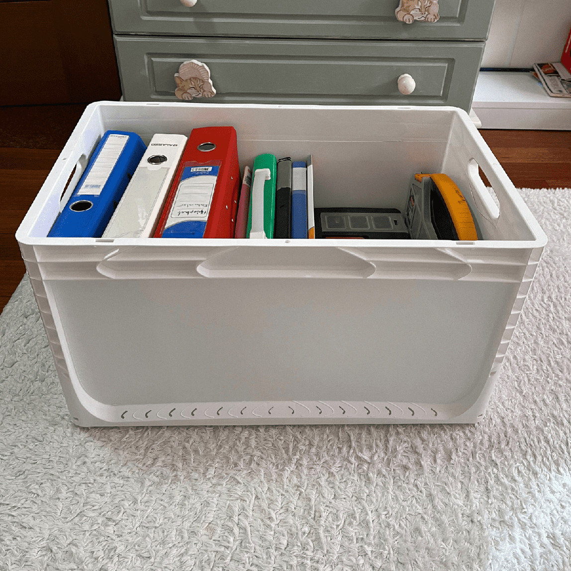    Euronorm Çok Amaçlı Taşıma ve Saklama Kasası Beyaz 66 lt 