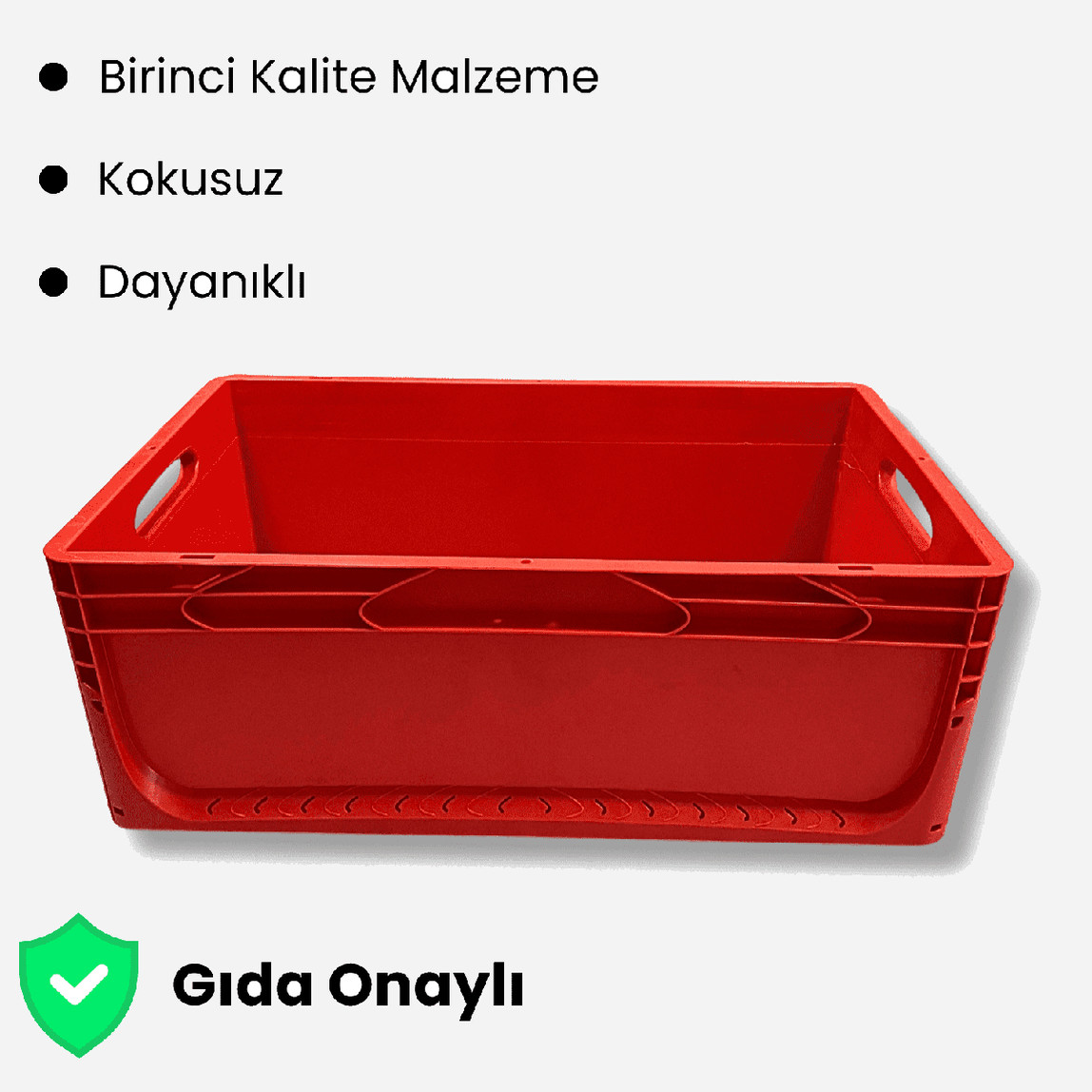    Euronorm Çok Amaçlı Taşıma ve Saklama Kasası Kırmızı 44 lt 
