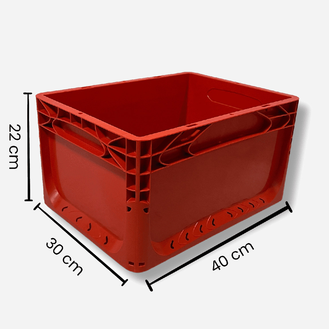    Euronorm Çok Amaçlı Taşıma ve Saklama Kasası Kırmızı 21 lt 