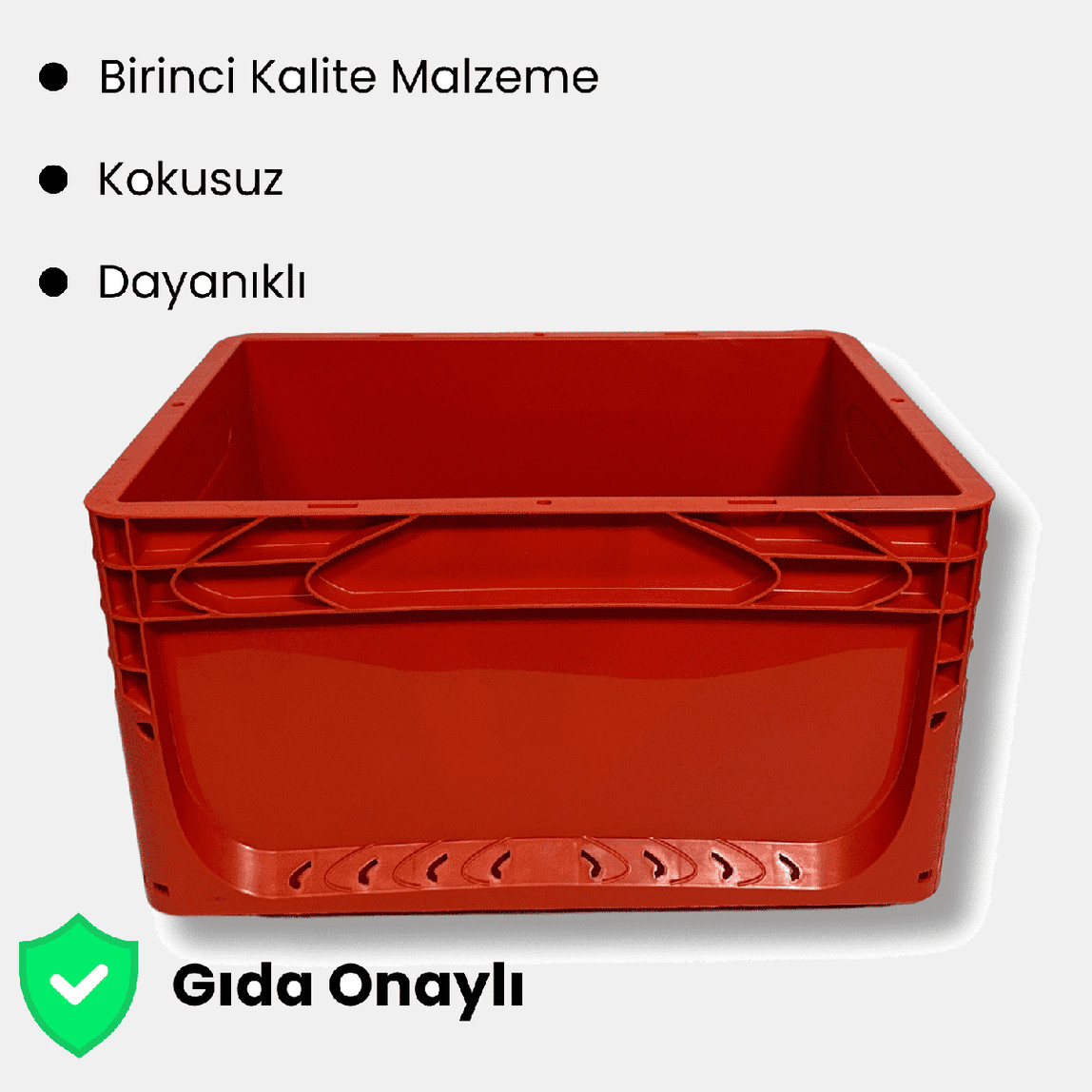    Euronorm Çok Amaçlı Taşıma ve Saklama Kasası Kırmızı 21 lt 