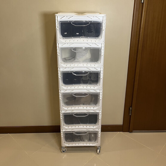 Alpin Magic Kombo 6R Tekerlekli Çok Amaçlı Raf Beyaz