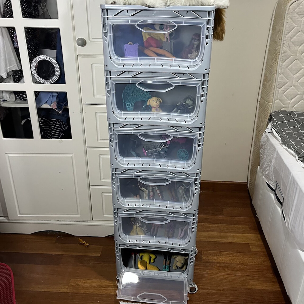    Alpin Magic Kombo 6R Tekerlekli Çok Amaçlı Raf Gri 