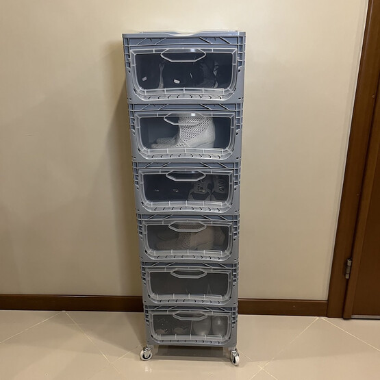 Alpin Magic Kombo 6R Tekerlekli Çok Amaçlı Raf Gri