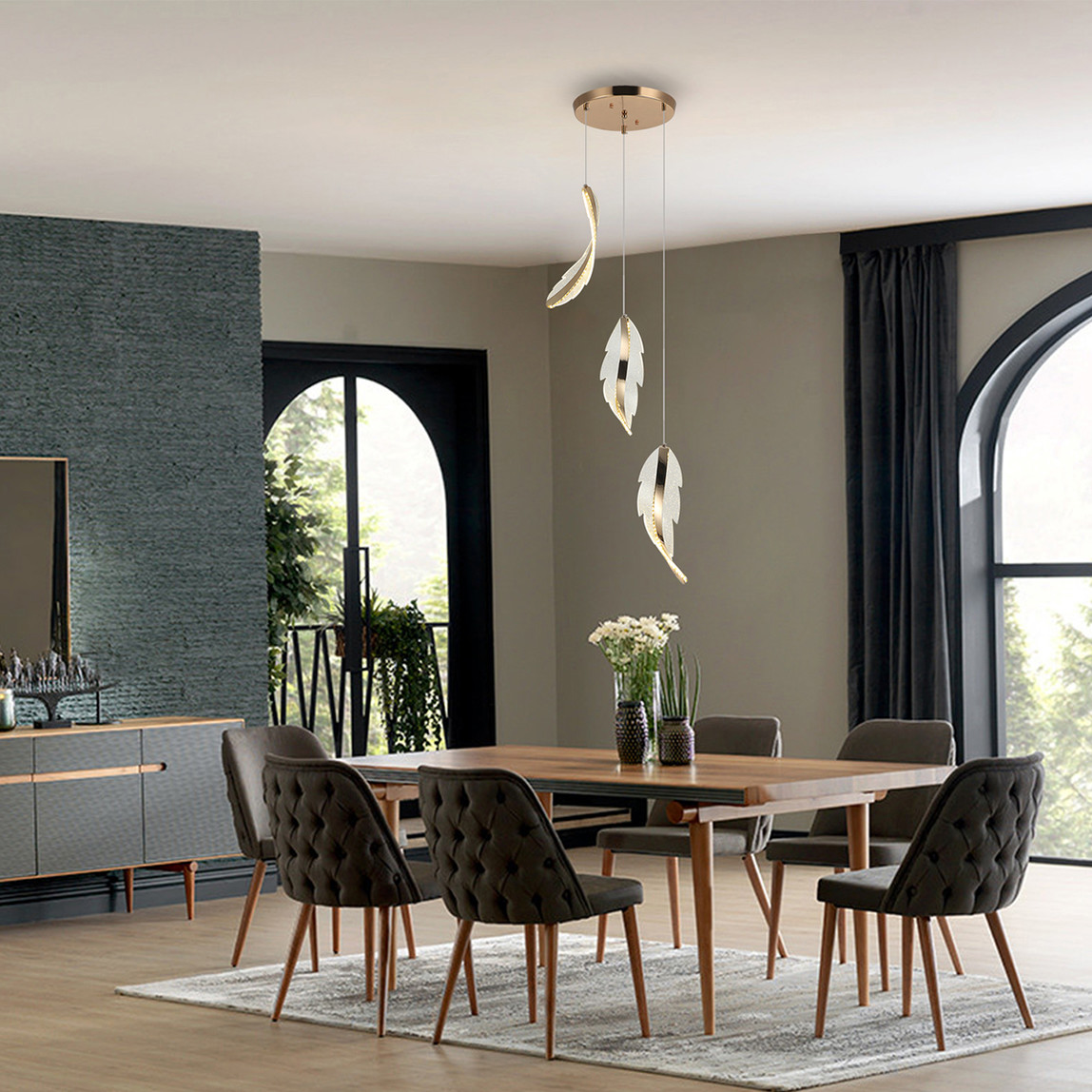    Lucea Miano Üçlü Yaprak Motif Sarkıt 