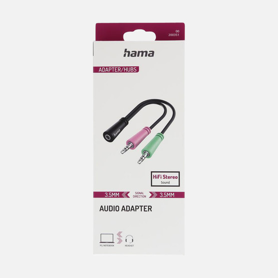 Hama Audio Adaptör, 3.5 mm Jack Plug - 4-pin 3.5mm Jack