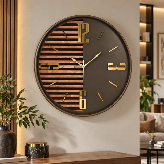Deko Pkelsi Saat 50x50 cm Kahve

