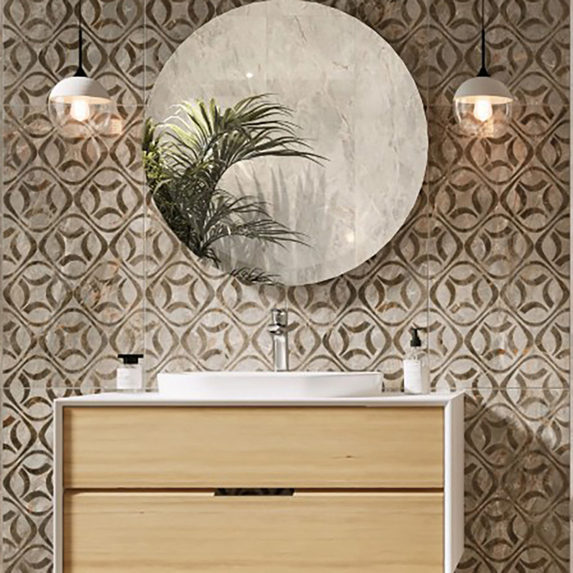    Çanakkale Seramik Vetra Taupe Dekor Parlak 40X80CM 1 Kutu: 1,28 M2
 