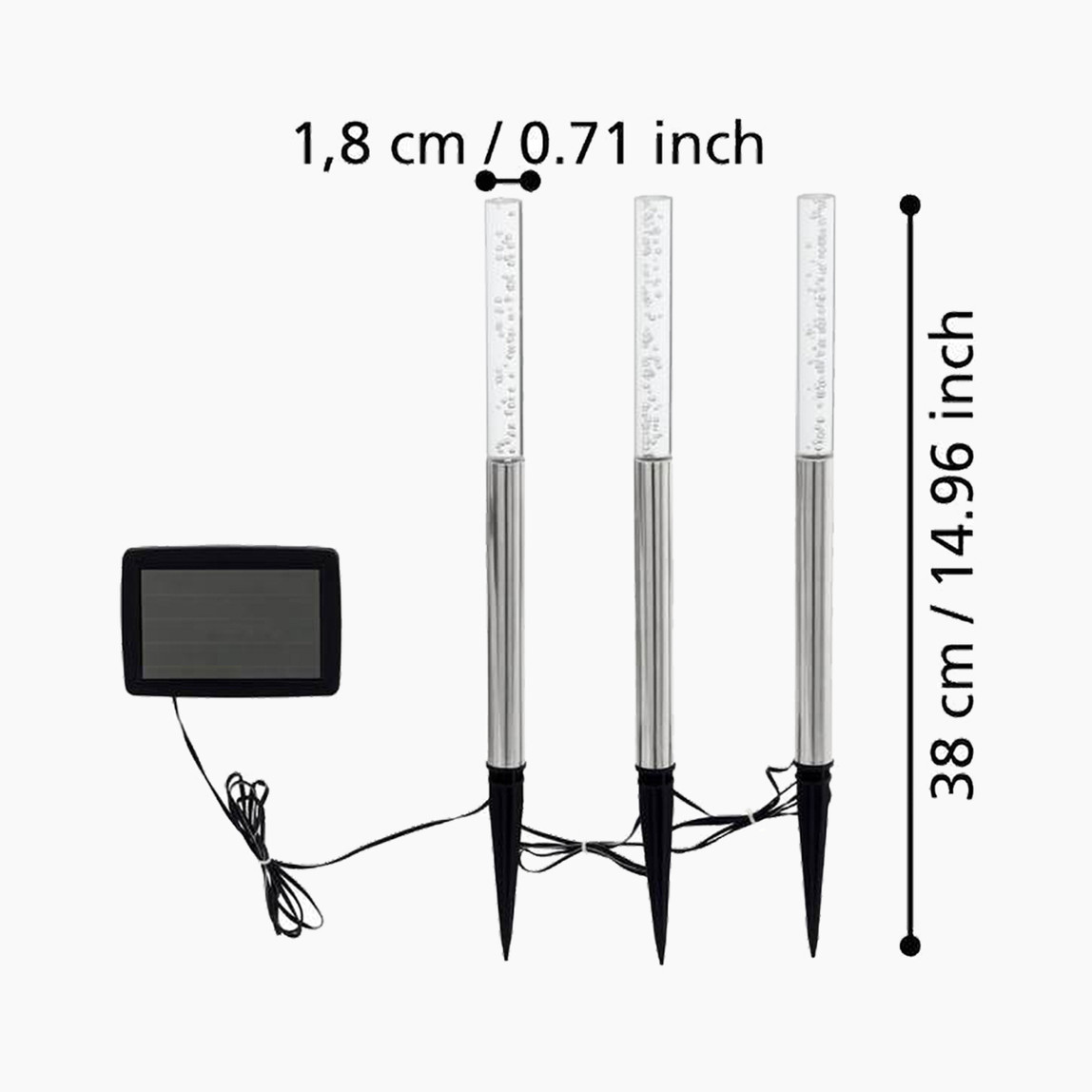    Eglo Solar Rgb Saplamalı Üçlü Bahçe Lambası 