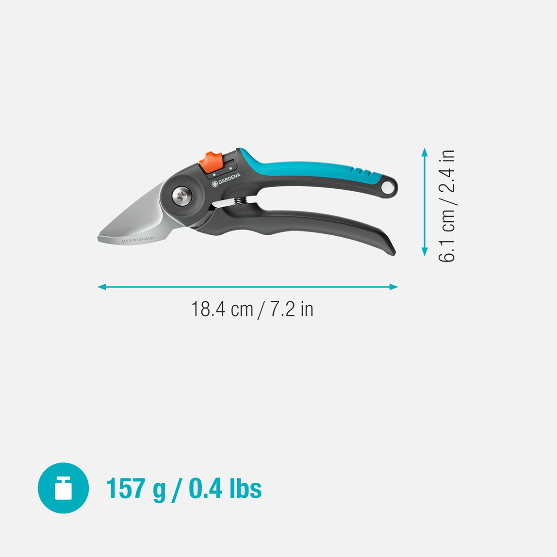    Gardena Budama Makası PremiumCut Yaş Dal Bypass Kesim  22 mm Kesim Çapı (12241-20)
 