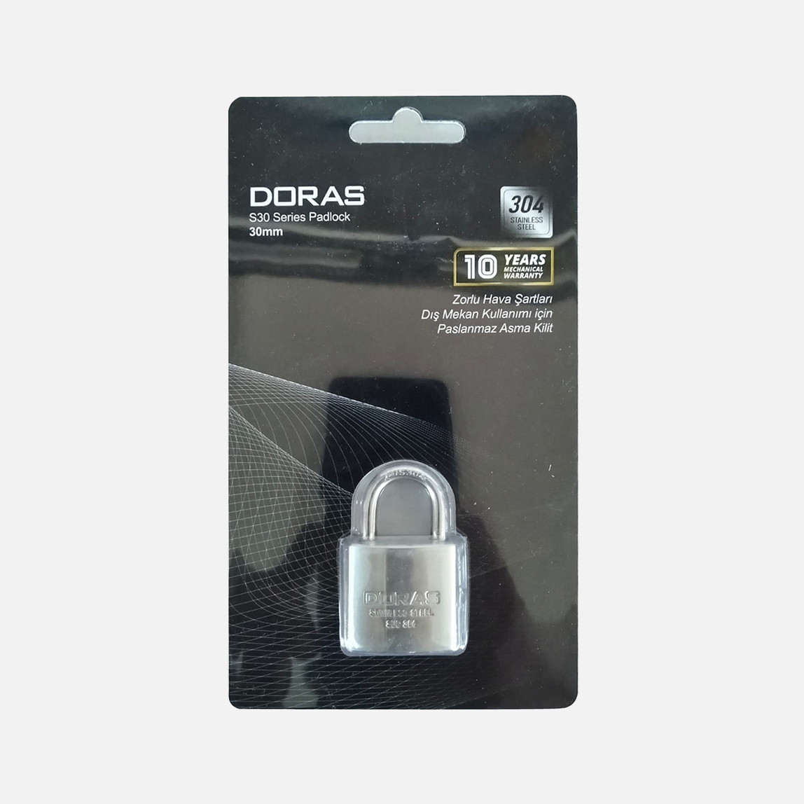    Doras Paslanmaz Asma Kilit 30mm 