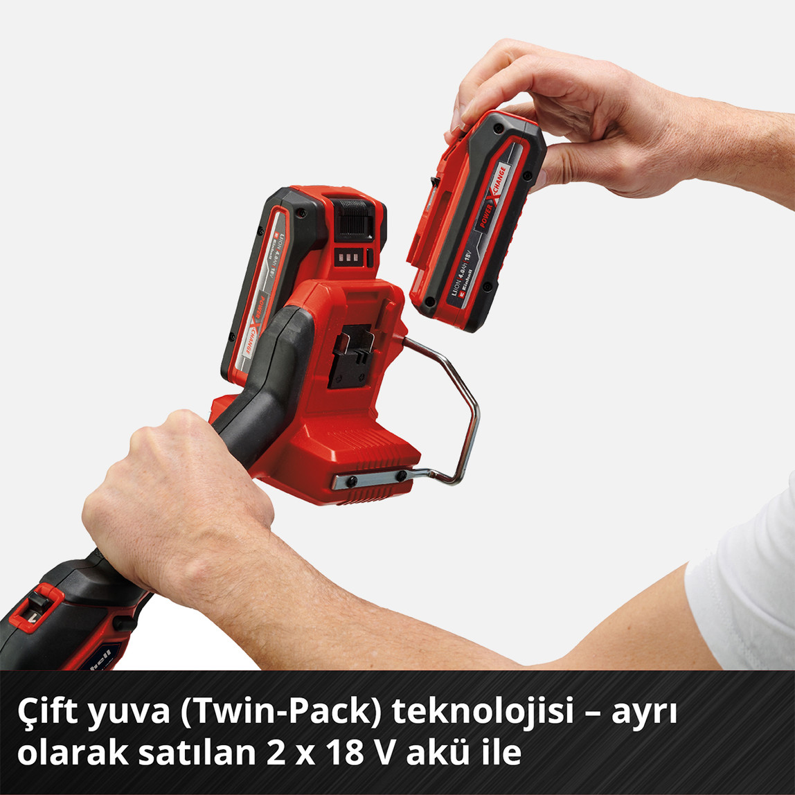    Einhell GP-CM 36/47 S Li BL (4x4,0 Ah) + GP-CT 36/35 Li BL Çim Biçme Seti (Çim Biçme Makinesi + Kenar Kesme Makinesi)
 