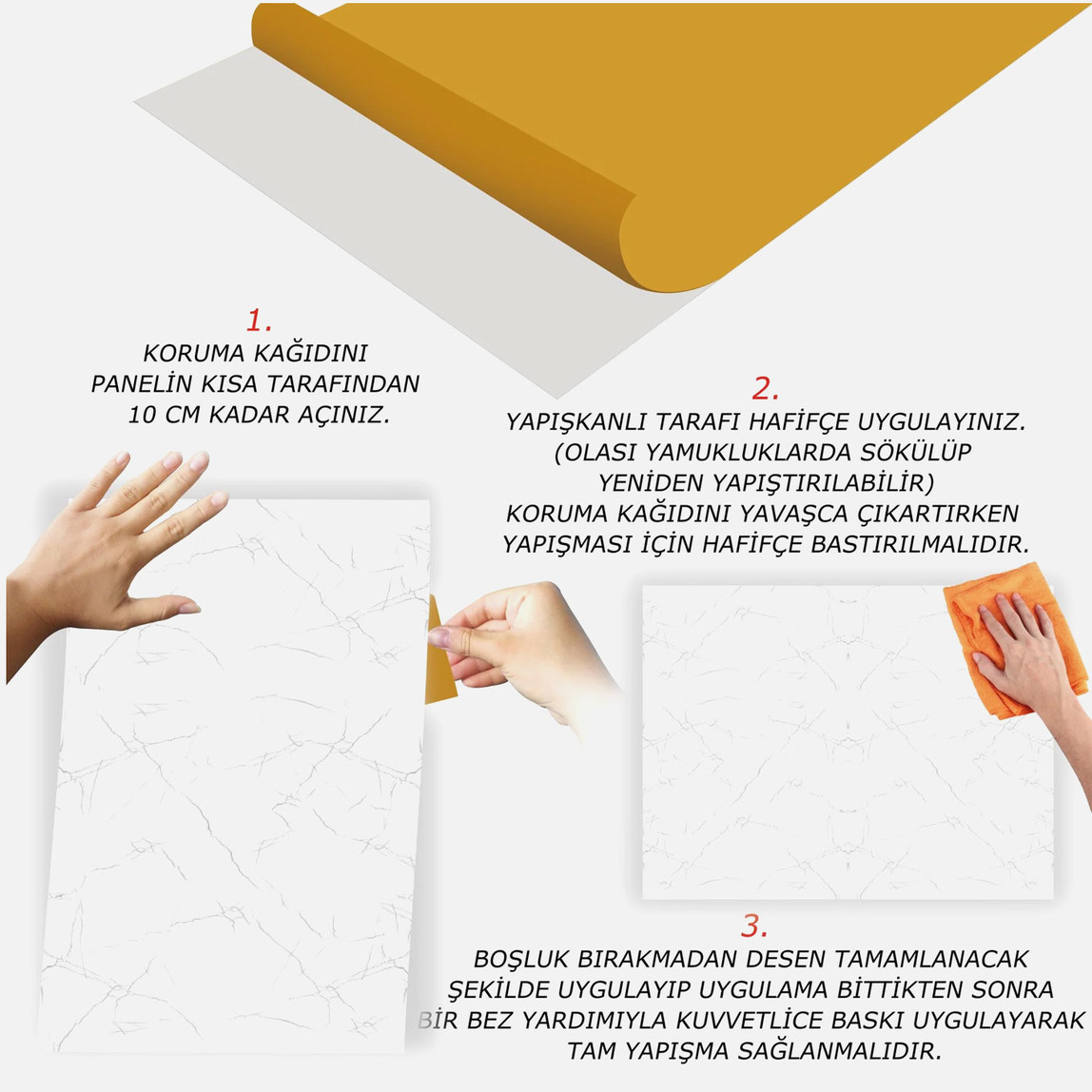    Tink Silver Mermer Desenli Pvc Panel 