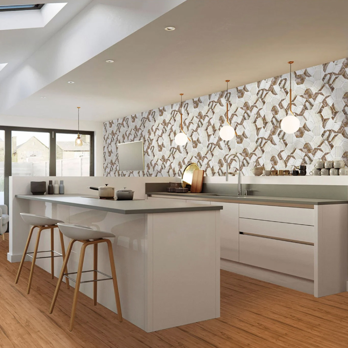    Tink Cilalı Ahşap Görünümlü Panel Pvc Karo 