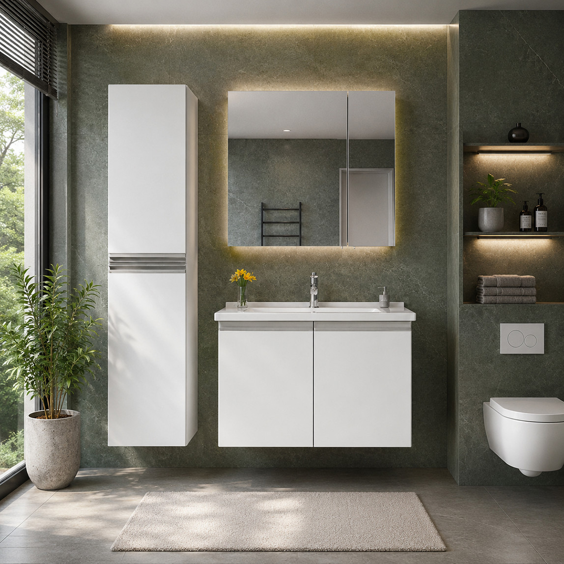    New Nola 80cm Banyo Dolabı 
