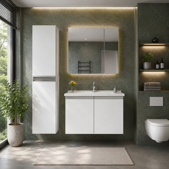 New Nola 80cm Banyo Dolabı