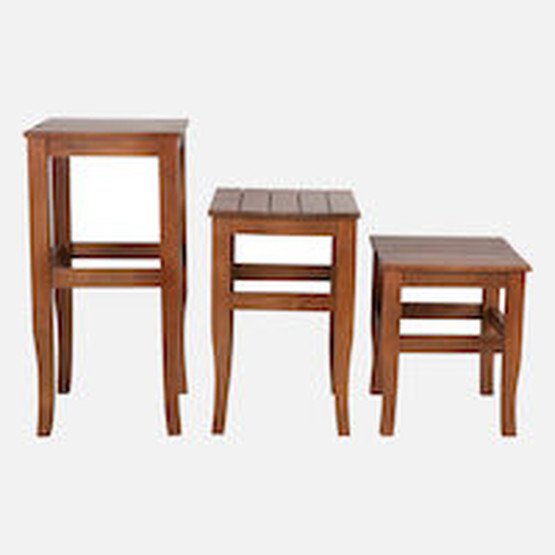 Hestia Ahşap Tabure Ceviz 35 cm