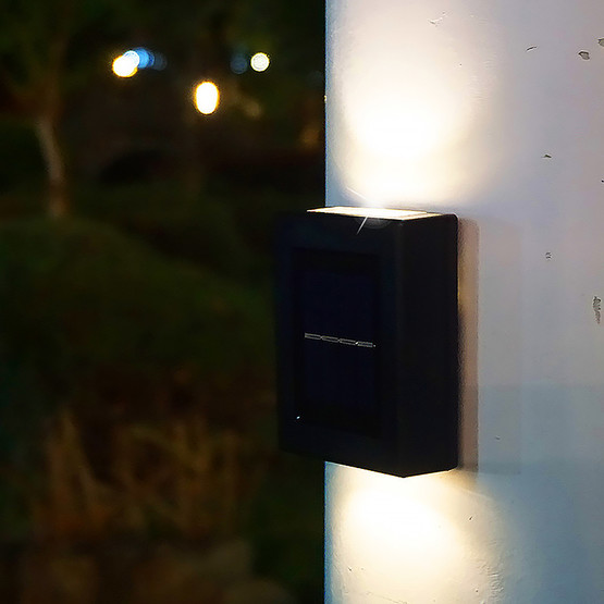 Kare Led İki Yönlü Solar Aplik