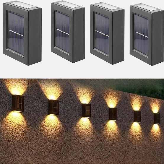 Kare Led İki Yönlü Solar Aplik