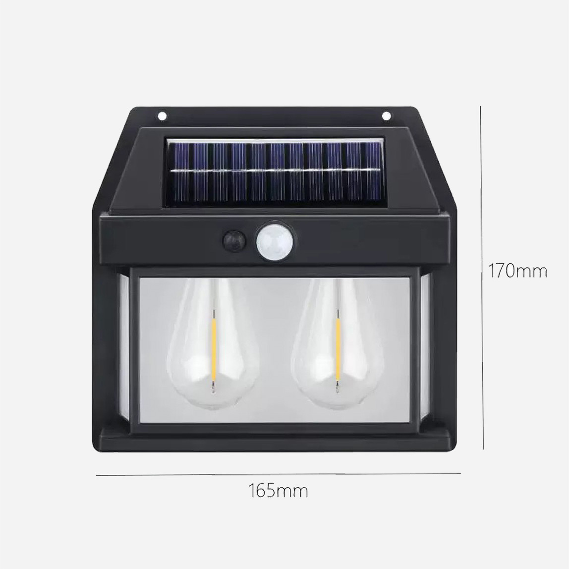    Sensörlü İkili Led Solar Aplik 