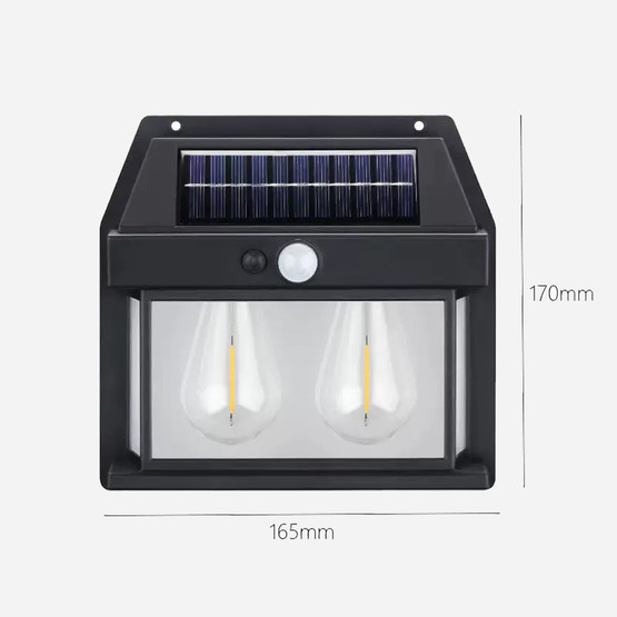 Sensörlü İkili Led Solar Aplik