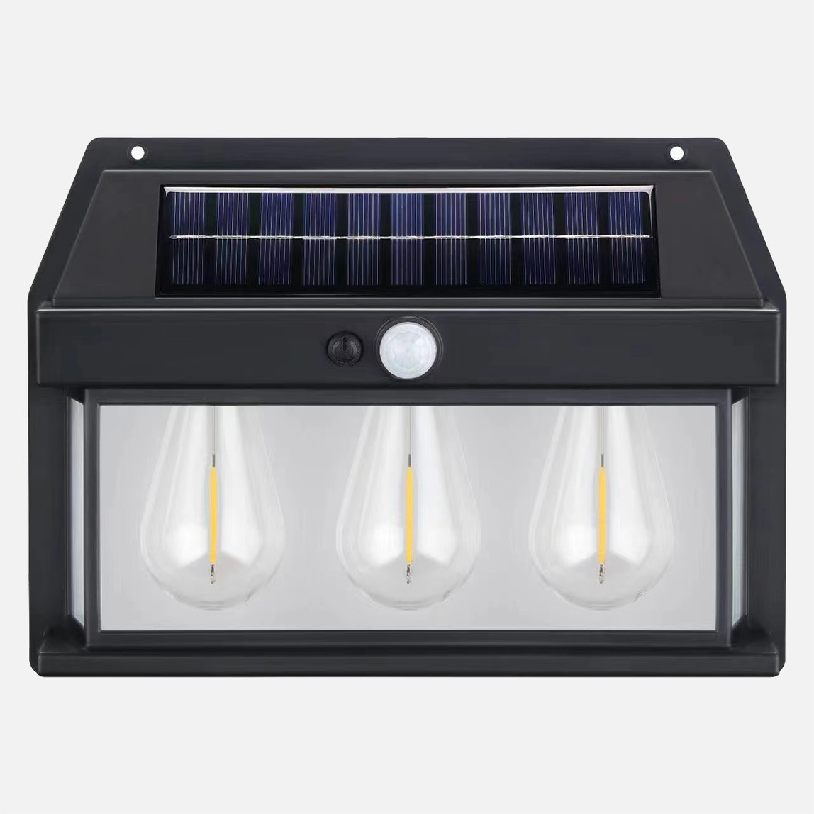    Sensörlü Üçlü Led Solar Aplik 