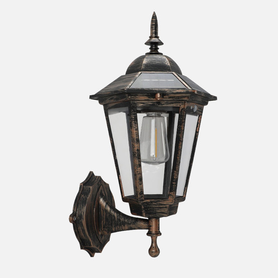 Altıgen Ampul Görünümlü Solar Led Aplik