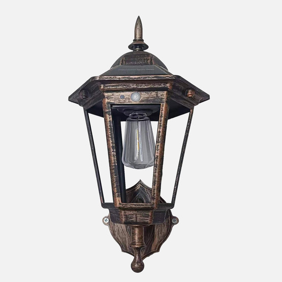 Altıgen Ampul Görünümlü Solar Led Aplik