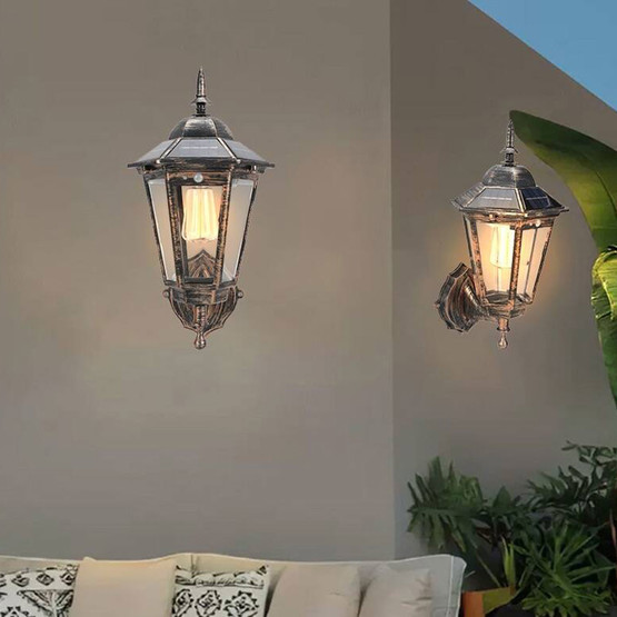 Altıgen Ampul Görünümlü Solar Led Aplik