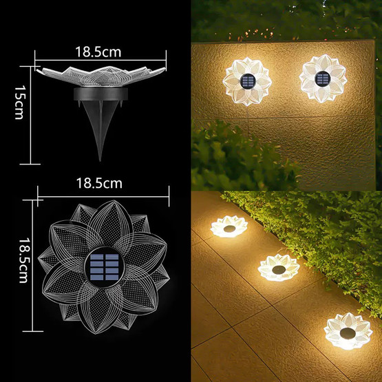Lotus Dekoratif Solar Saplama ve Aplik