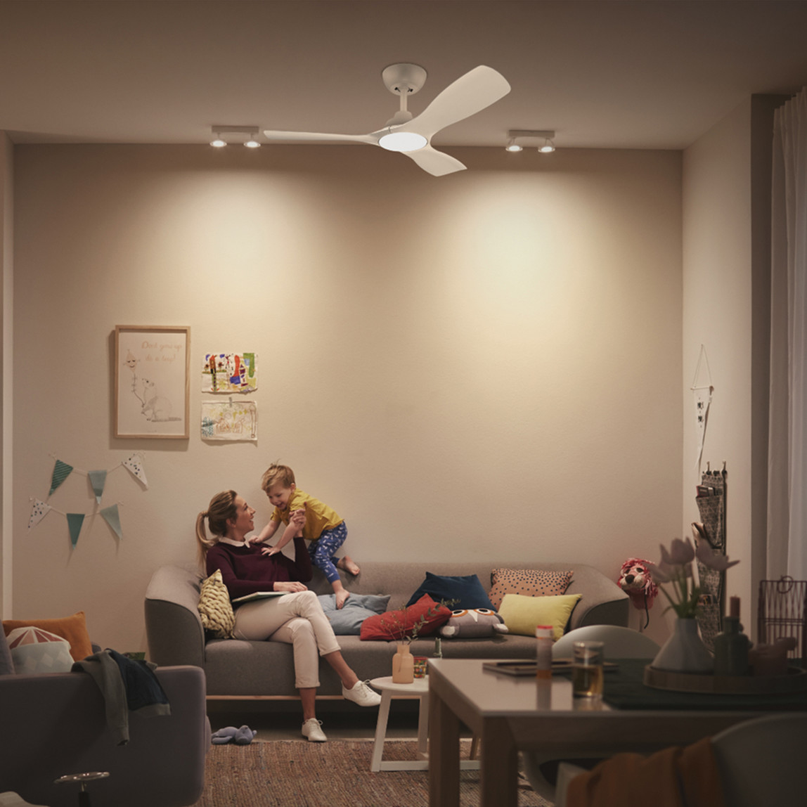    Philips Olas Lambalı Tavan Vantilatörü 30 (Fan) + 24 (Işık) W 