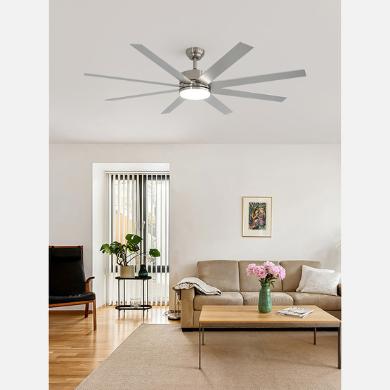 Dlc Zephyr Tavan Vantilatörü Mat Krom 162cm Uzaktan Kumandalı 