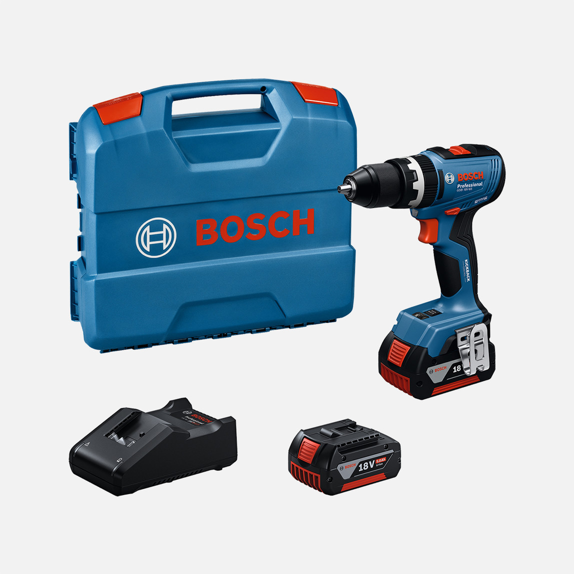    Bosch Profesyonel GSB 18V-65 2x2 Ah. Çift Akülü Darbeli Matkap Vidalama 