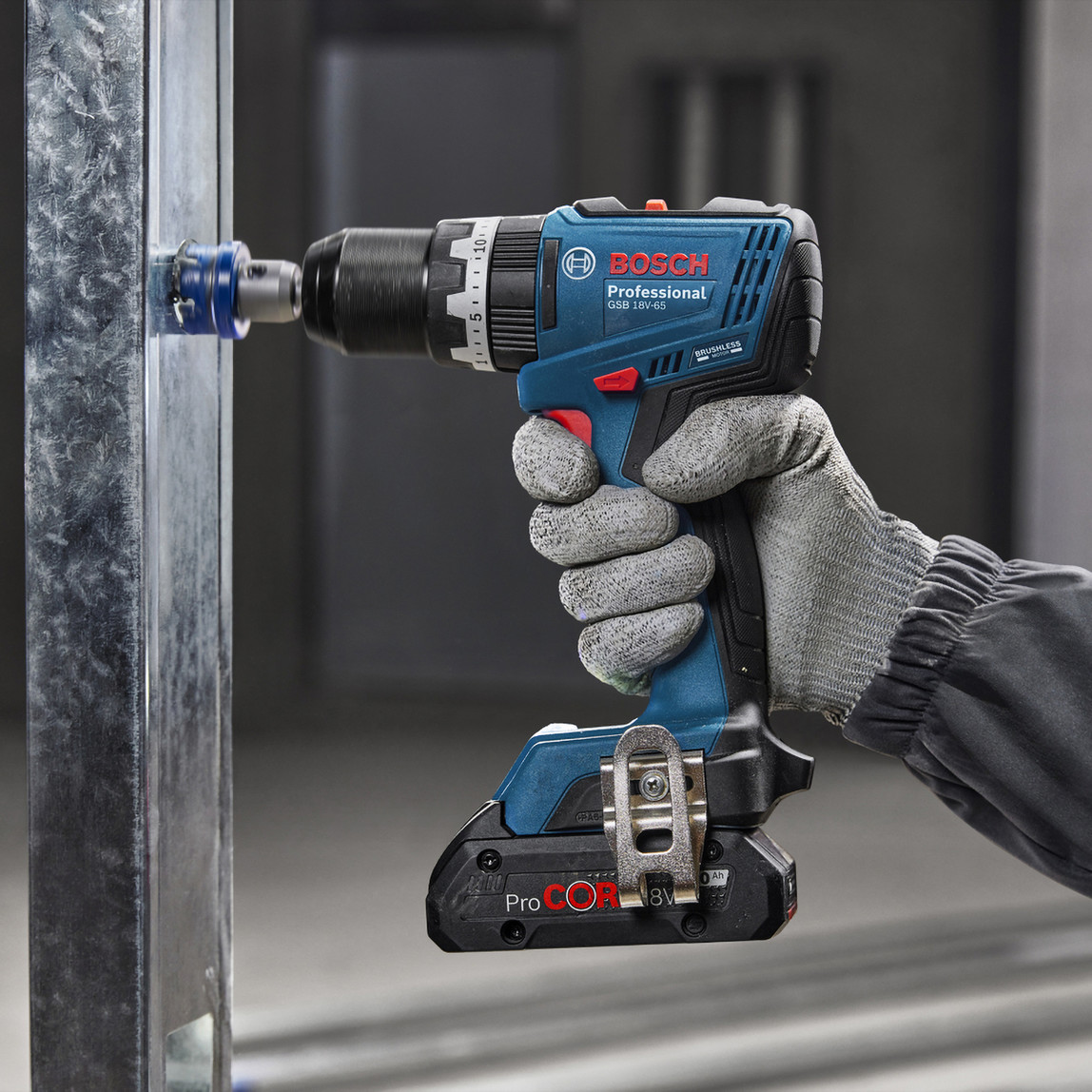   Bosch Profesyonel GSB 18V-65 2x2 Ah. Çift Akülü Darbeli Matkap Vidalama 