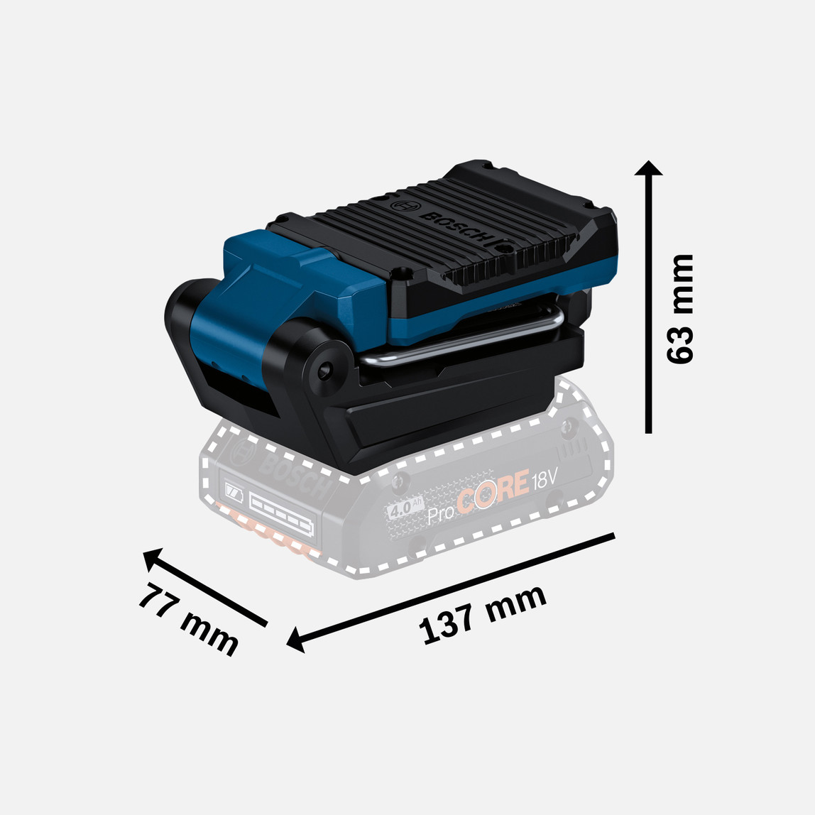    Bosch GLI 18V-800 Hw-Akülü Lamba 
