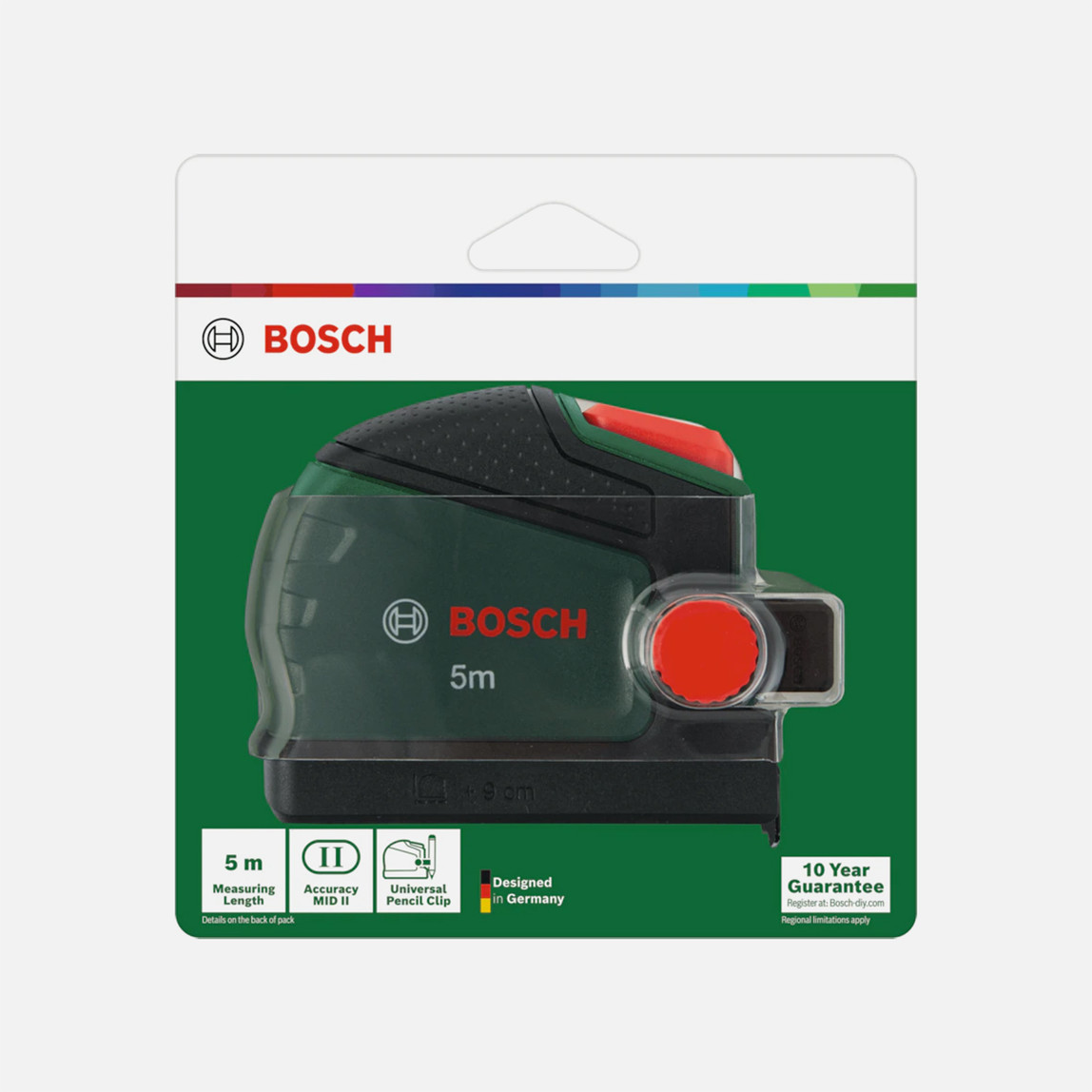    Bosch  5 m / 16 ft ve Kalem Klipsi Şerit Metre 