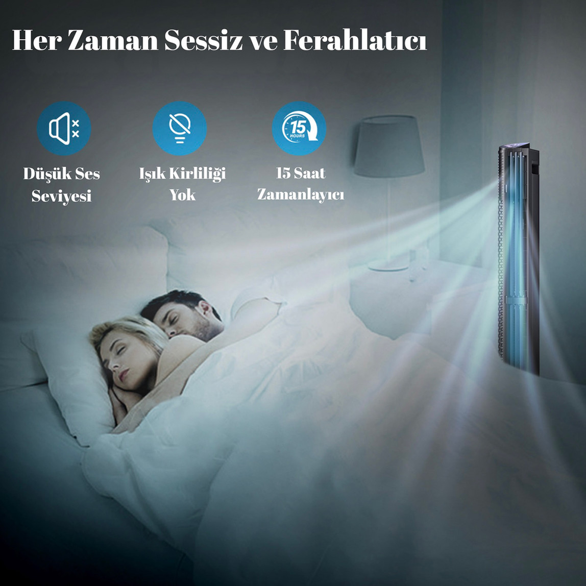    Dlc Kule Tipi Vantilatör 75Watt  Kumandalı 