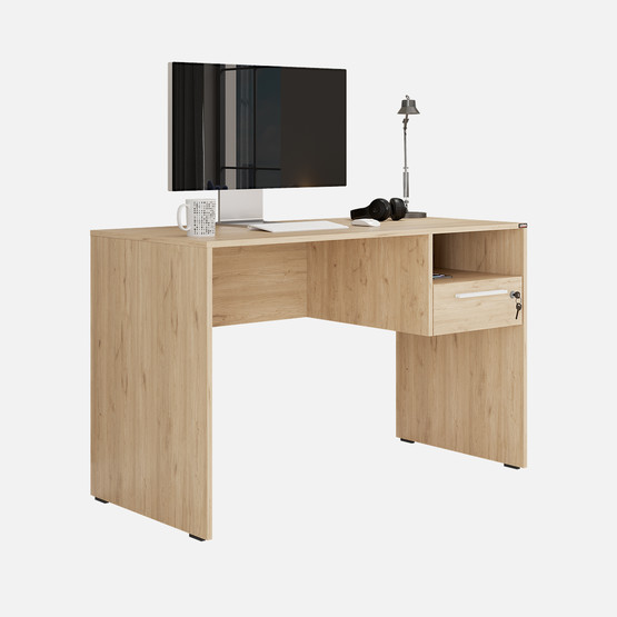 Adore Concept Kilitli Çekmeceli Çalışma Masası - Florida Meşe