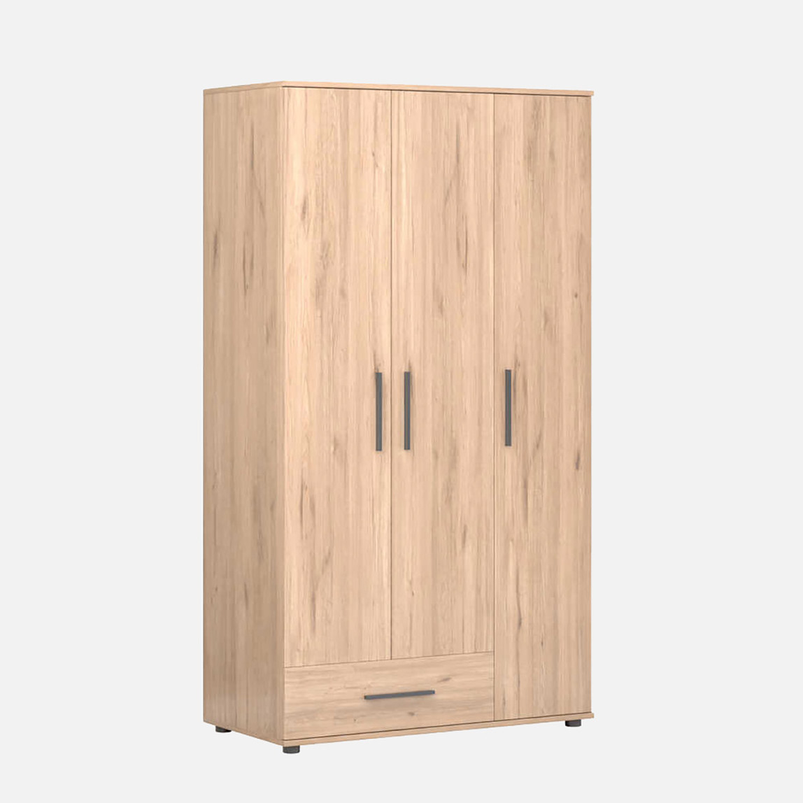    Adore Trendline 3 Kapaklı Tek Çekmeceli Gardırop - Florida Meşe 