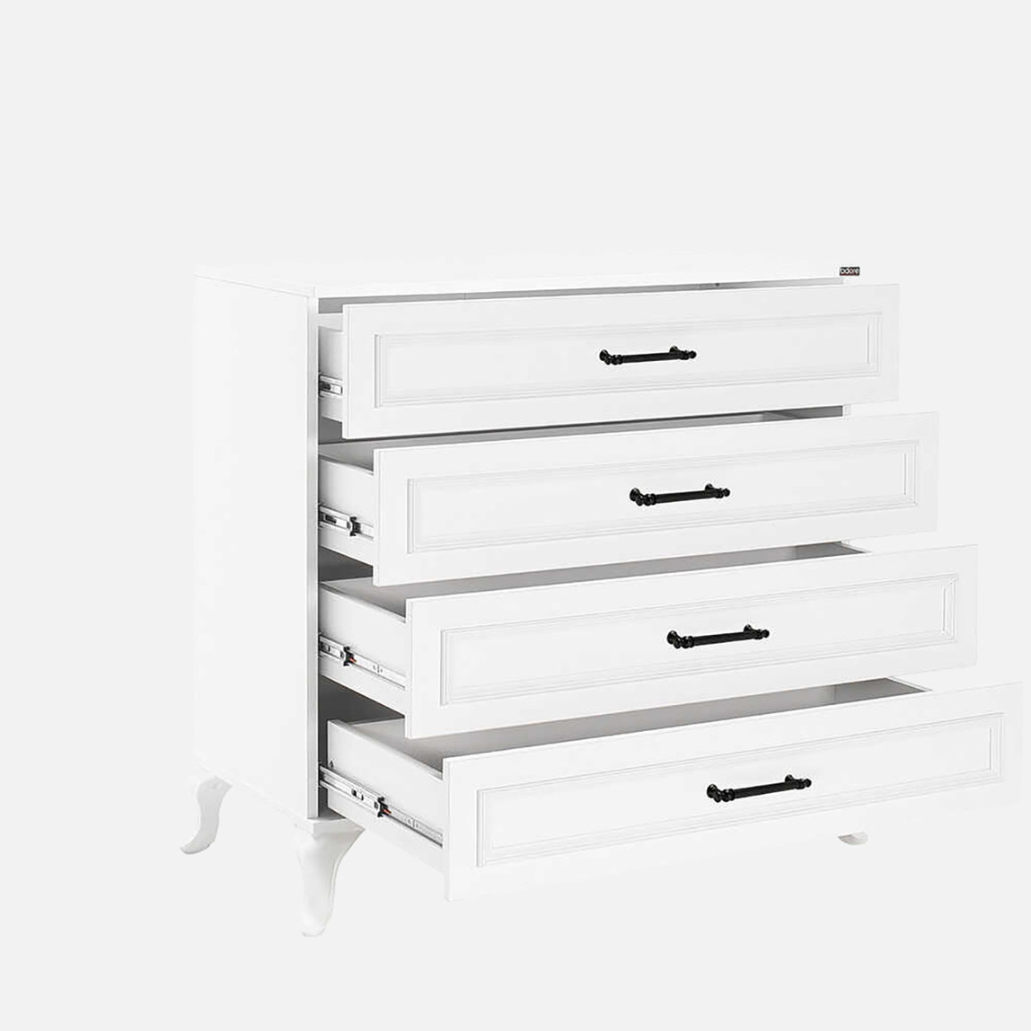    Adore Country 4 Çekmeceli Şifonyer - Mat Lake Beyaz  